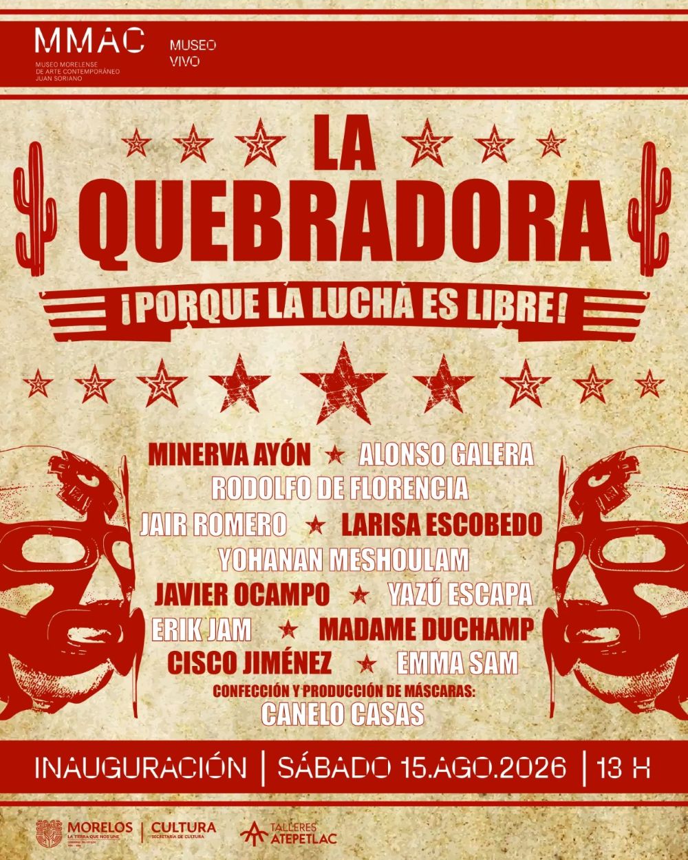 Lleva el MMAC a Tepoztlán exposición La Quebradora, sobre ritualidades de la lucha libre