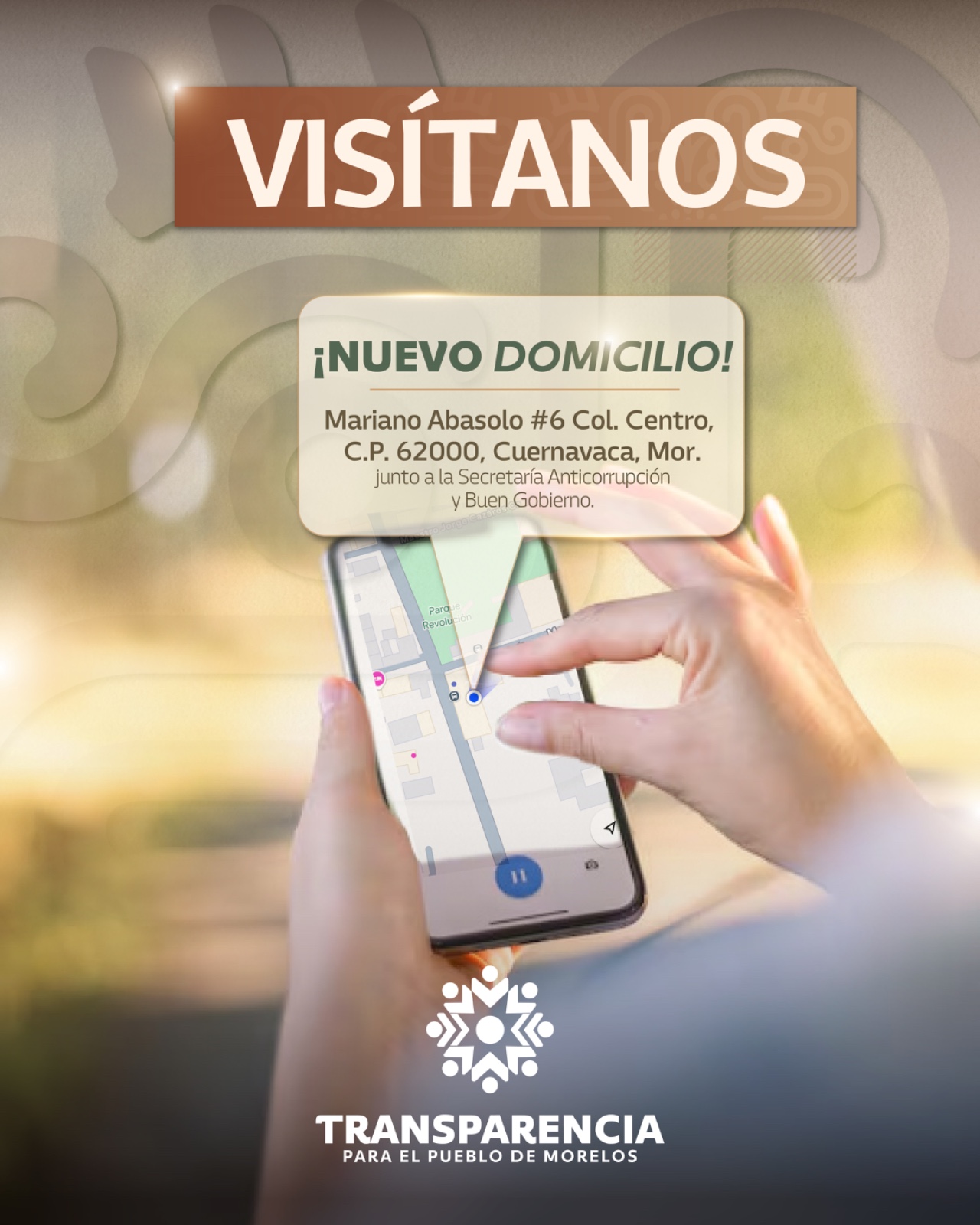 Informa Transparencia para el Pueblo de Morelos nueva ubicación de sus oficinas