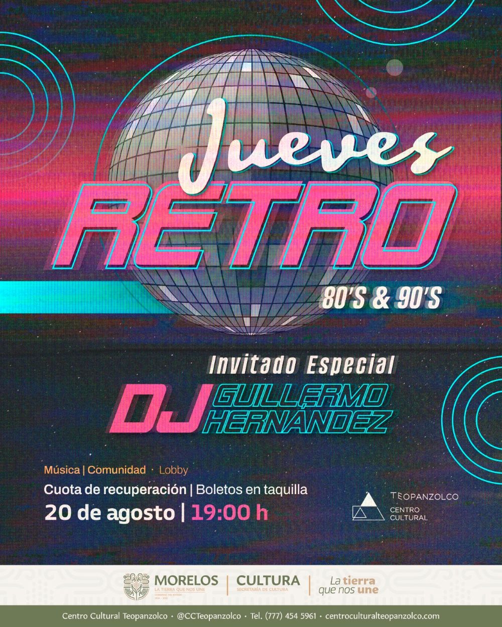  Revive Centro Cultural Teopanzolco grandes éxitos de los 80’s Y 90’s con una noche de música y nostalgia