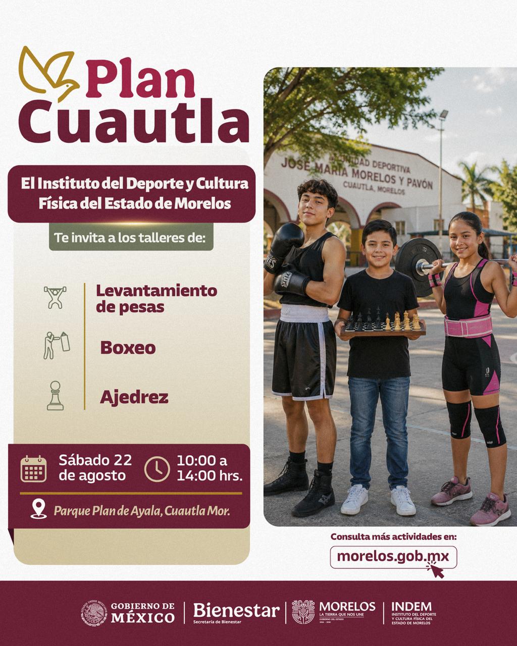 Acerca Indem actividades deportivas gratuitas a la población como parte de “Plan Cuautla”