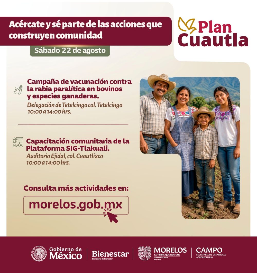  Lleva Sedagro vacunación ganadera y tecnología para el campo a productores de Cuautla