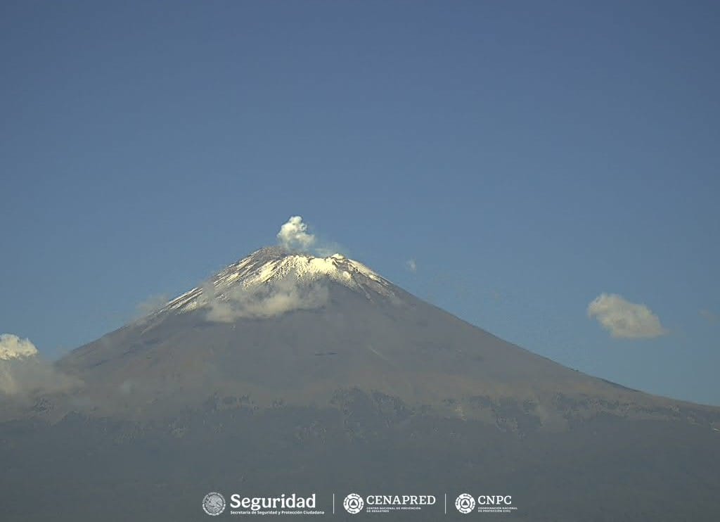 Reporte monitoreo del volcán Popocatépetl