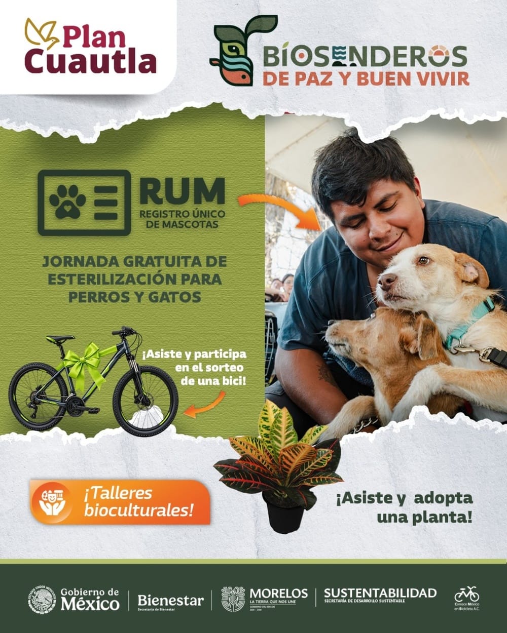 Lleva Gobierno de Morelos Esterilizaciones gratuitas y trueque verde a Cuautla este domingo