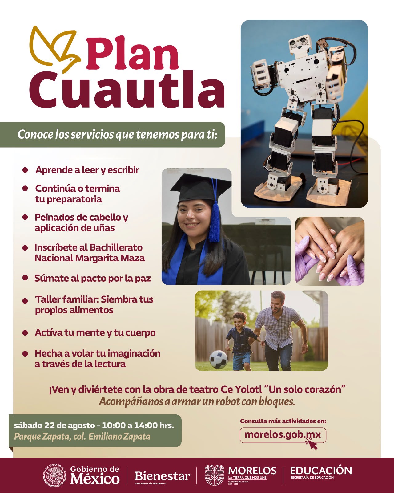 Amplía Plan Cuautla oportunidades para estudiar y capacitarse en la colonia Emiliano Zapata