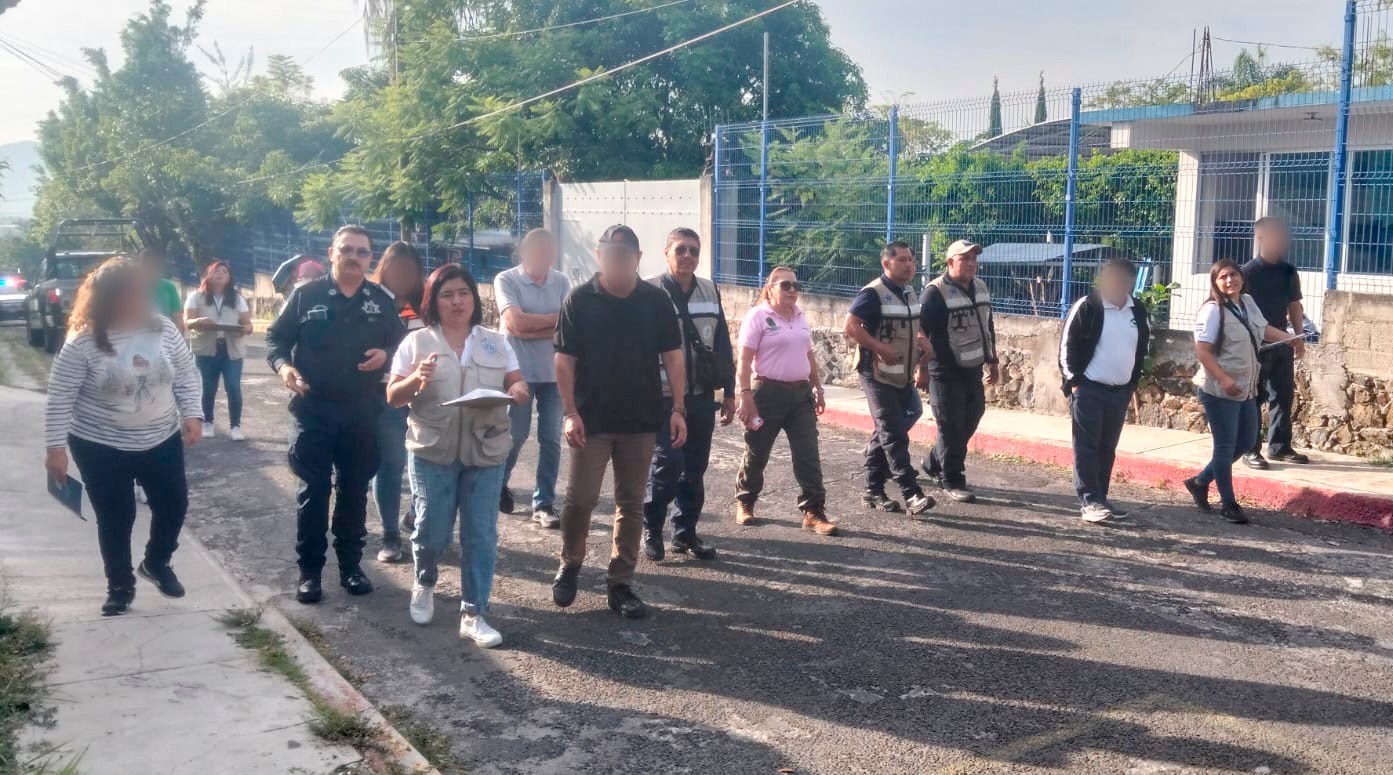 Realizan Marcha Exploratoria de Seguridad en polígono escolar de Temixco