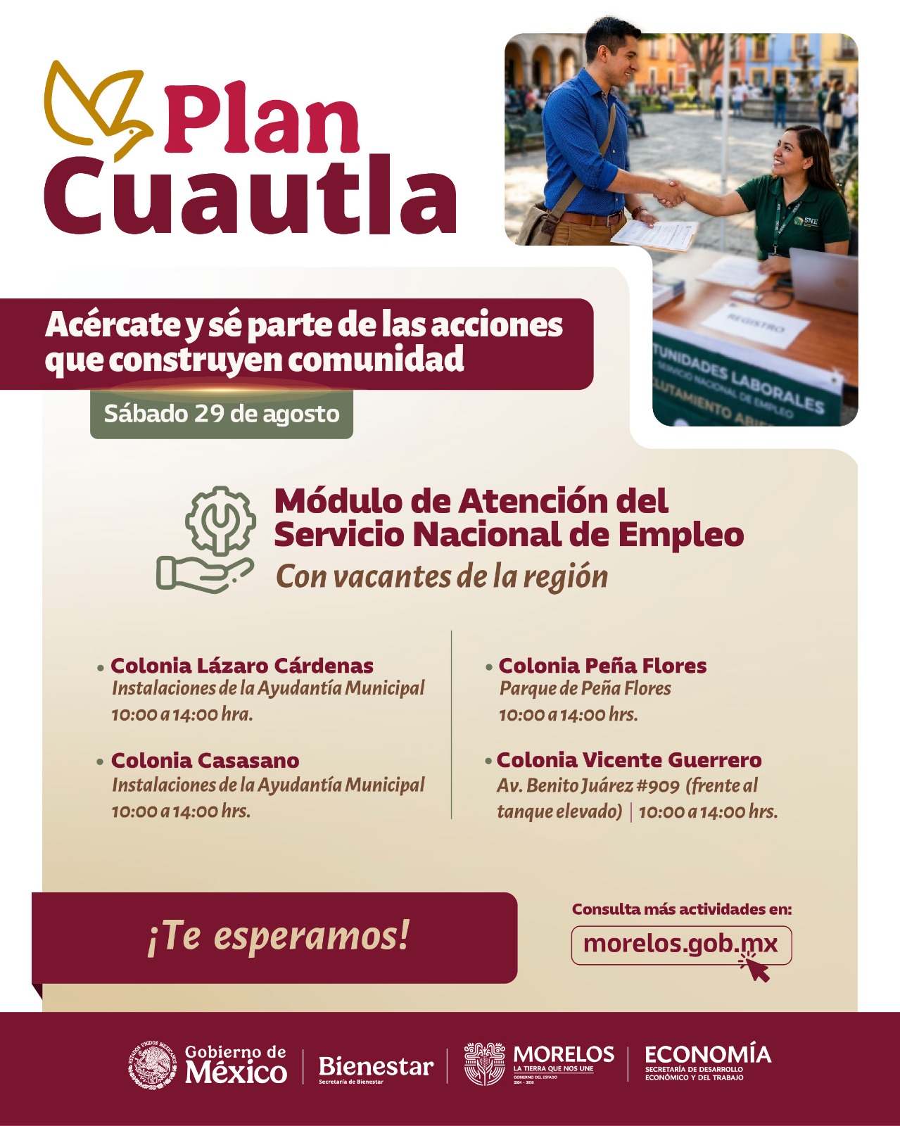 Abre Gobierno de Morelos oportunidades de empleo en cuatro colonias de Cuautla