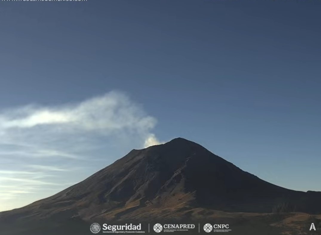 Reporte monitoreo el Volcán Popocatépetl
