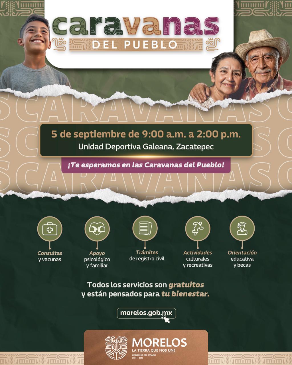 Acercará Caravanas del Pueblo servicios y apoyos directos a familias de Zacatepec