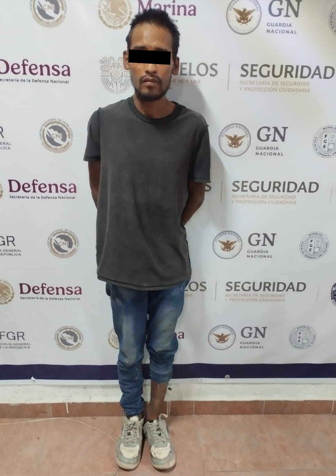 Detienen SSPC Morelos y Defensa a un hombre por delitos contra la salud en Jojutla