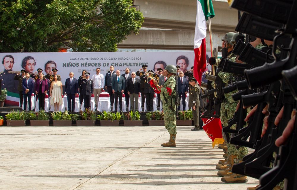  Reconoce Gobierno del Estado legado de los Niños Héroes y convoca a fortalecer la unidad institucional