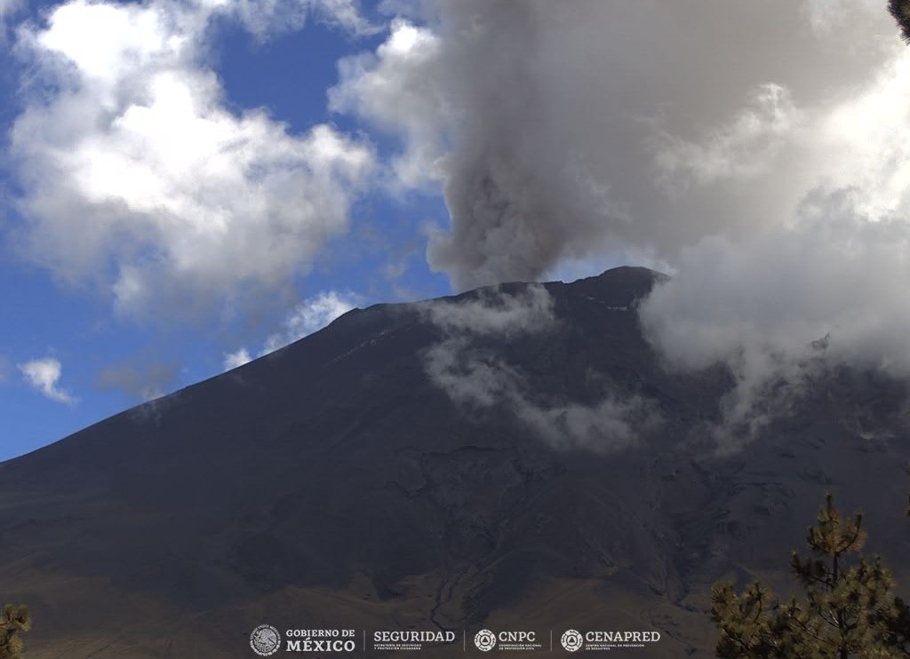 Reporte monitoreo del volcán Popocatépetl
