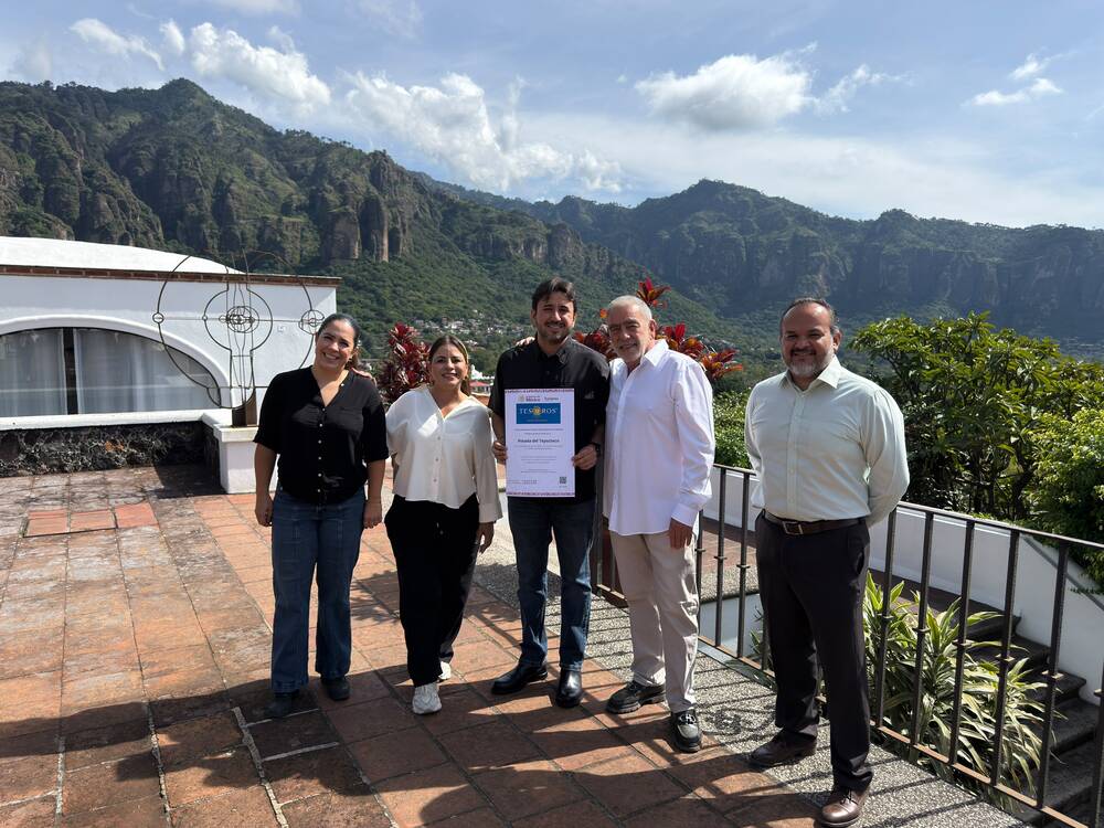 Hospitalidad Turística de Morelos con distintivo Tesoros de México