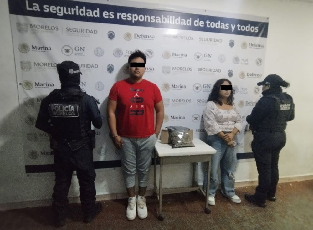 Recorridos de seguridad y prevención del delito permiten detención de un hombre y una mujer en Tepoztlán