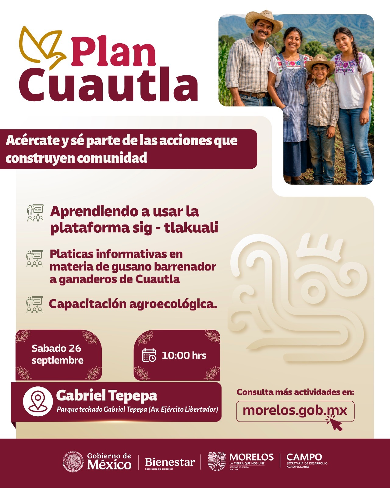 Capacitará Gobierno de Morelos a productoras y productores en sanidad animal, tecnología y agroecología