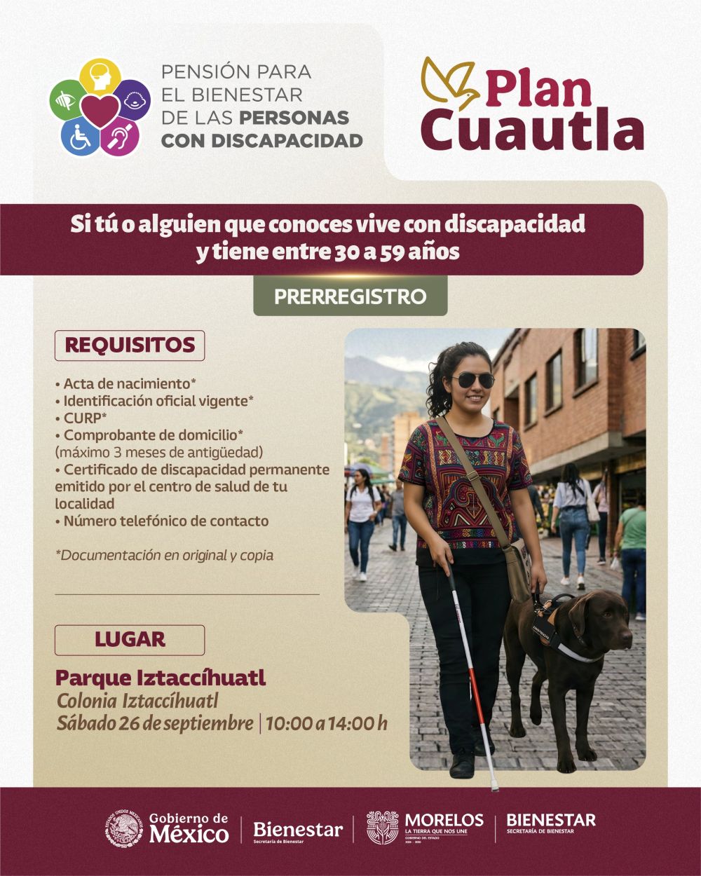 Facilita Plan Cuautla prerregistro a pensión para personas con discapacidad
