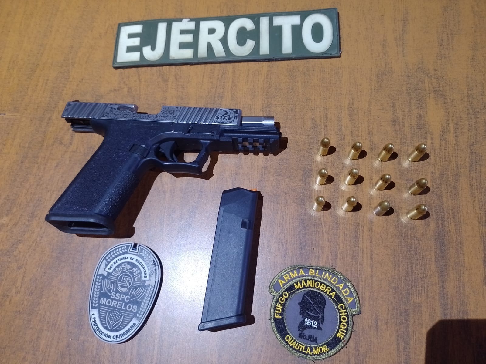Asegura SSPC Morelos a hombre con arma de fuego de uso exclusivo de las fuerzas armadas en Jonacatepec