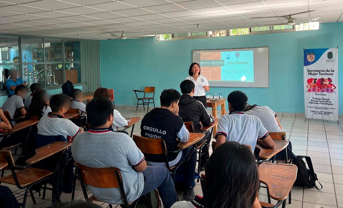 Promueve SSPC Morelos “Ley Olimpia” para prevenir violencia digital en estudiantes de preparatorias de Temixco