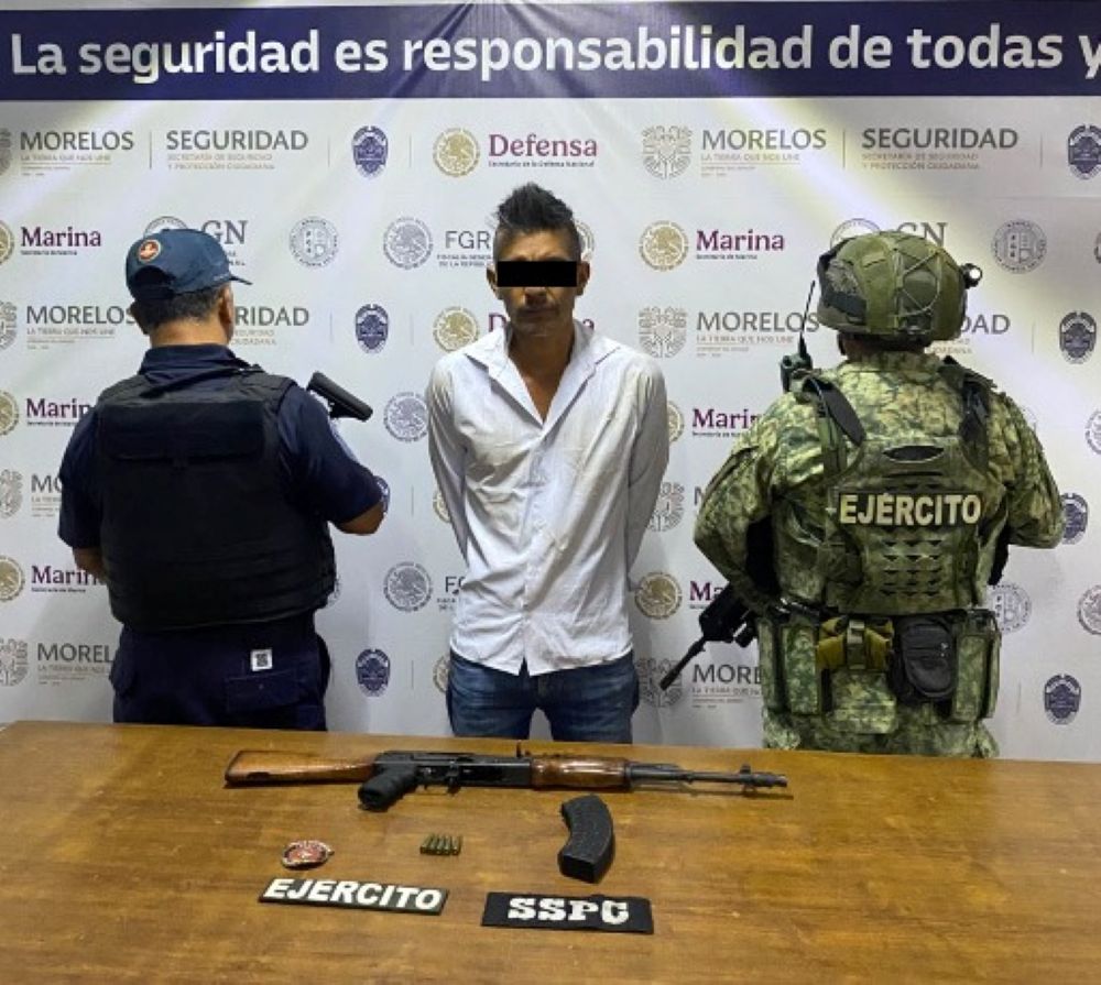 Denuncia ciudadana deriva en la detención de un hombre armado en Tlaquiltenango
