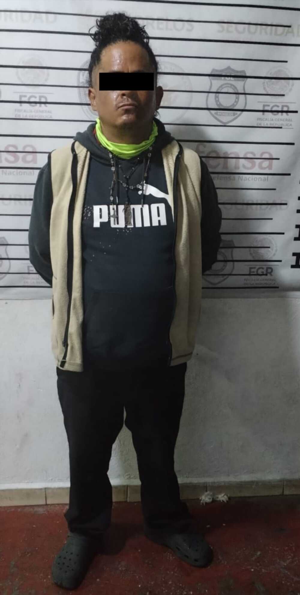 Detiene SSPC Morelos a masculino con sustancias similares al "cristal" y la marihuana en Cuernavaca