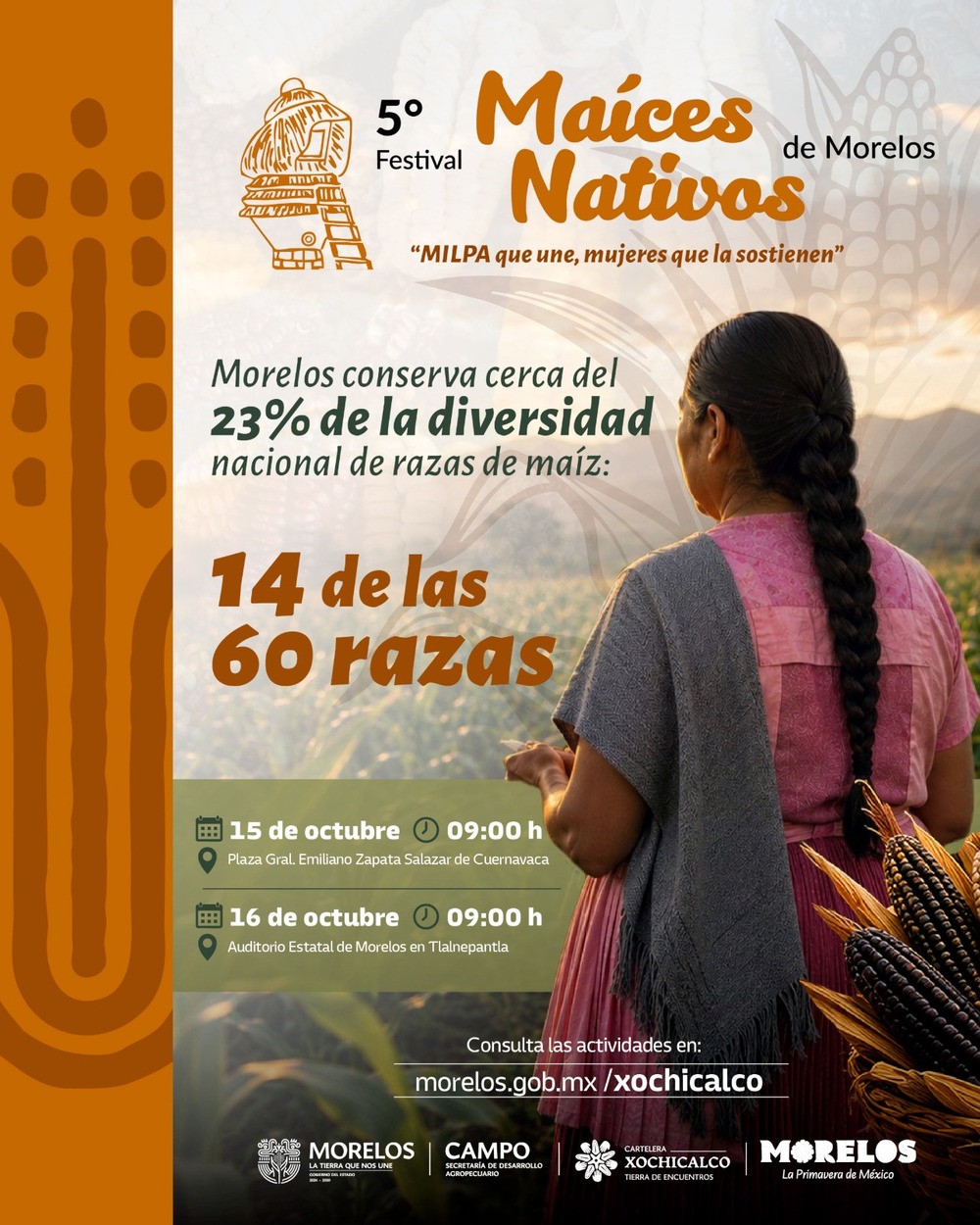 Reconocerá Morelos el valor de su patrimonio biocultural en el 5° Festival Maíces Nativos de Morelos