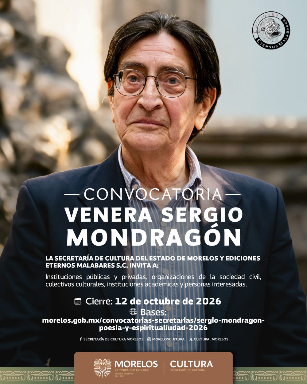 Invita Morelos A Postular Poetas Para La Convocatoria venera Sergio Mondragón, Poesía y Espiritualidad 2026