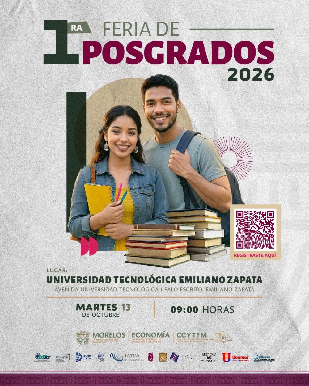 Anuncia Gobierno de Morelos feria de posgrados 2026 para ampliar opciones de formación profesional