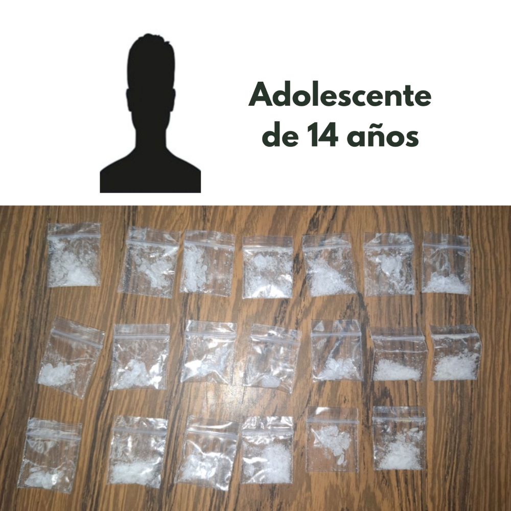 Un adolescente de 14 años fue detenido con presunta sustancia ilícita en Jiutepec 
