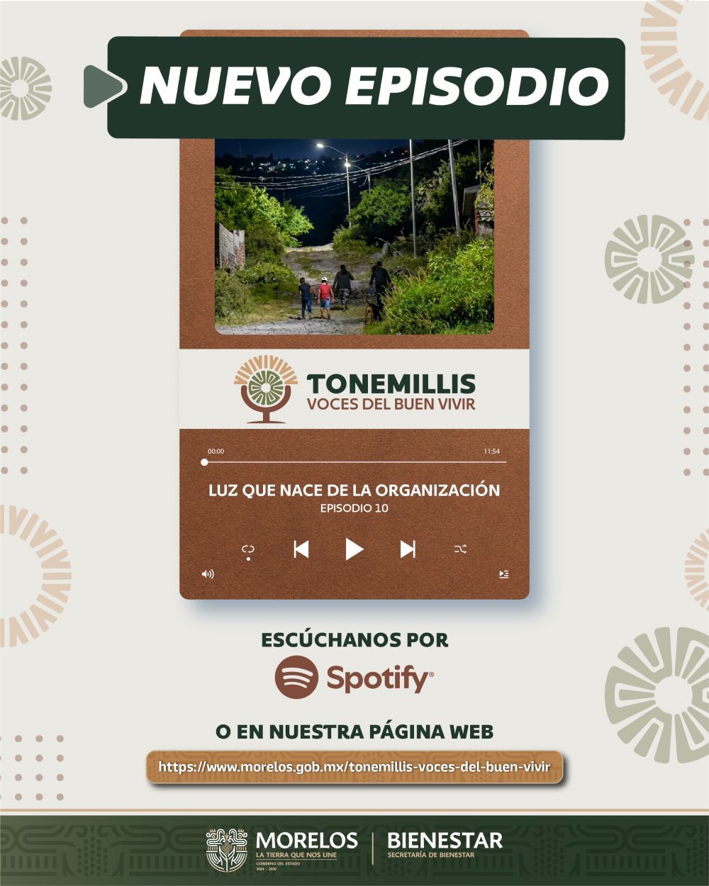 Difunde “Tonemillis” gestión comunitaria de vecinas y vecinos de Coatetelco para adquirir 20 luminarias