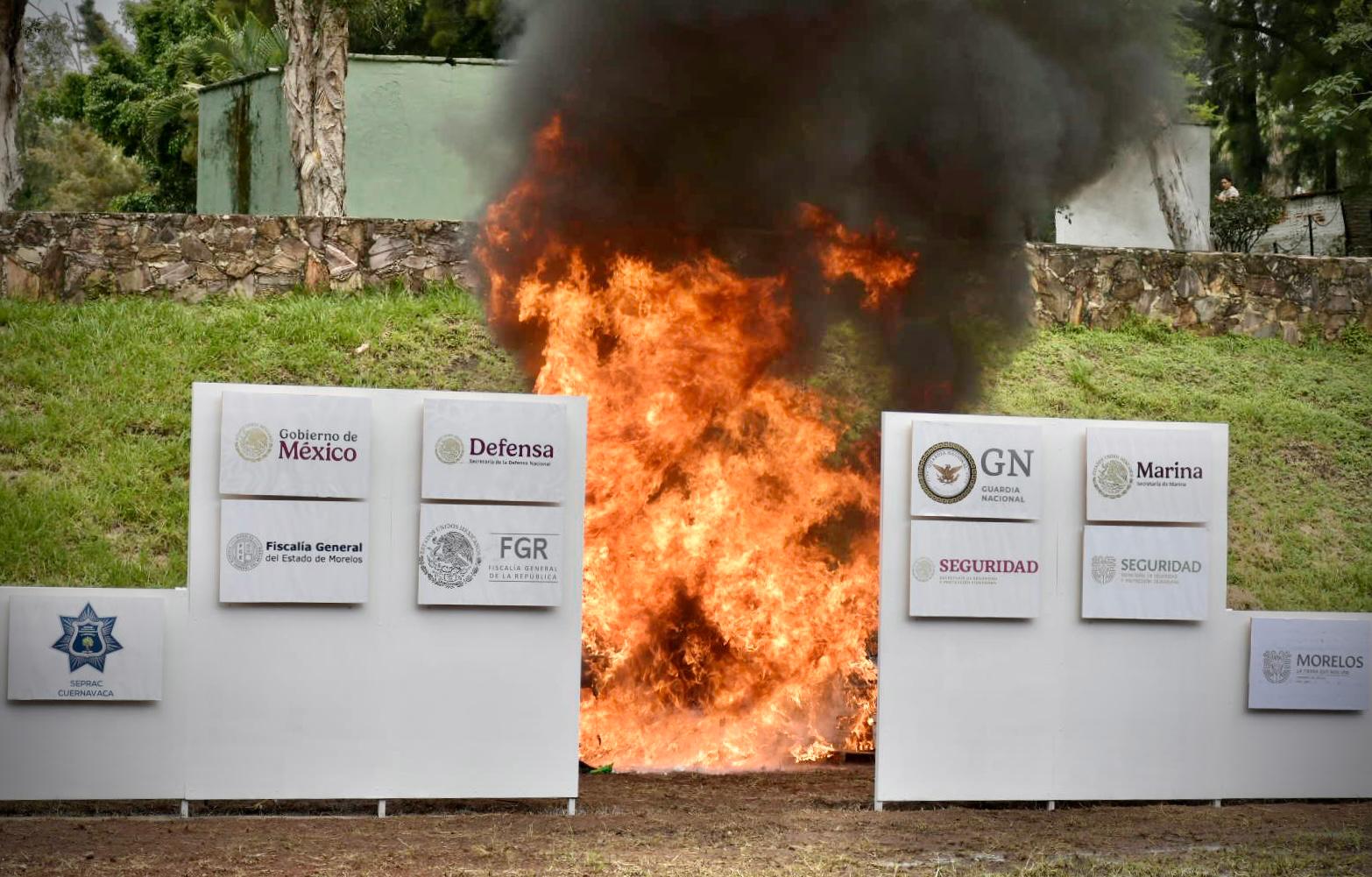 Destruye SSPC Morelos mil 45 juguetes bélicos que fueron intercambiados por juguetes didácticos en 10 municipios de Morelos