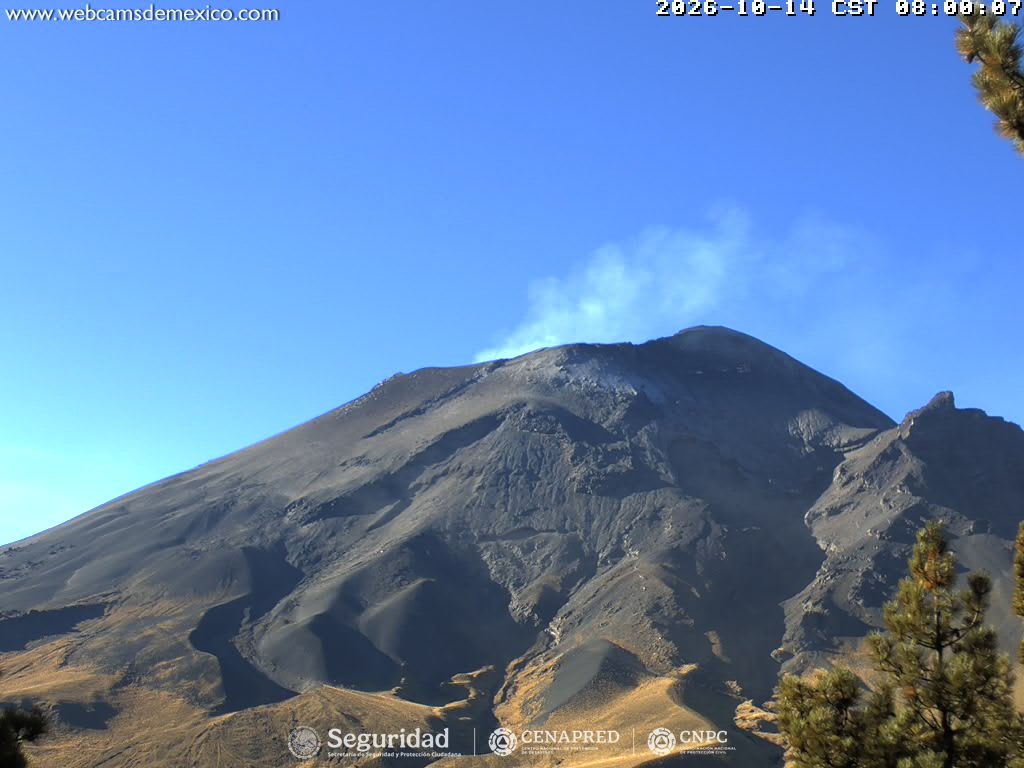 Reporte del Monitoreo del Volcán Popocatépetl