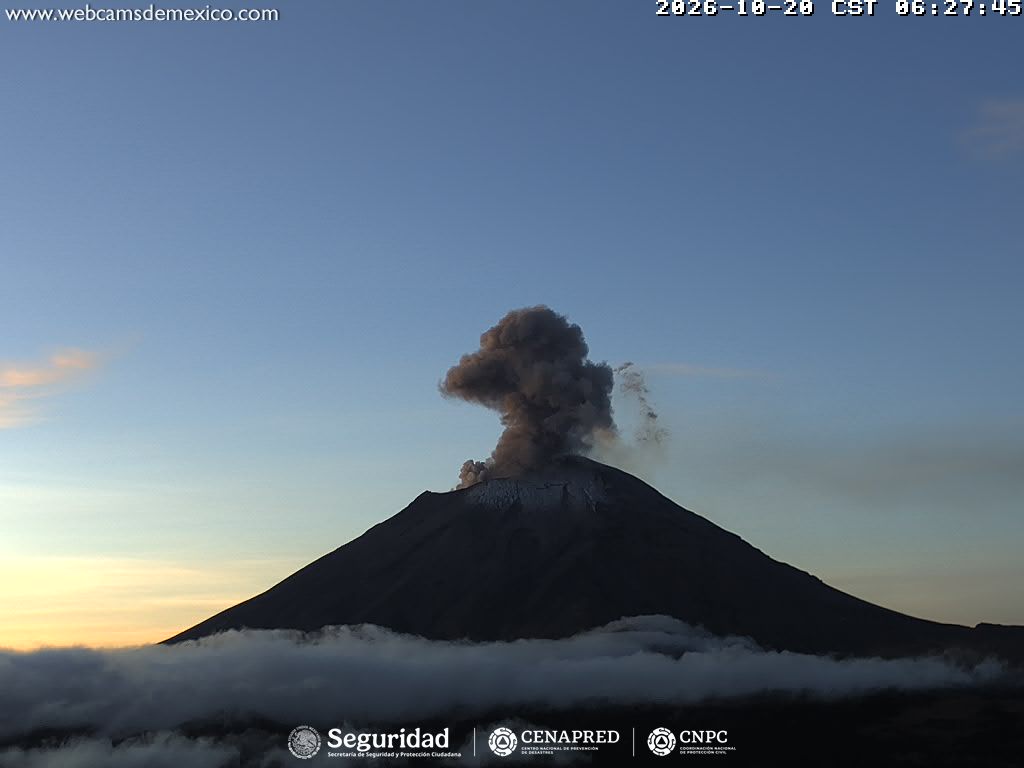 Reporte del Monitoreo del Volcán Popocatépetl