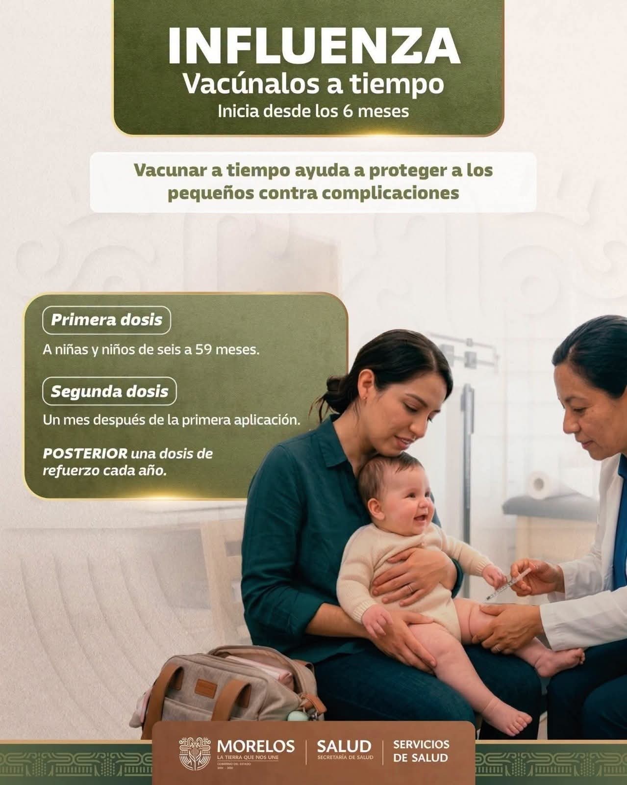 Llama Secretaría de Salud a reforzar la vacunación contra covid-19 e influenza durante la temporada invernal