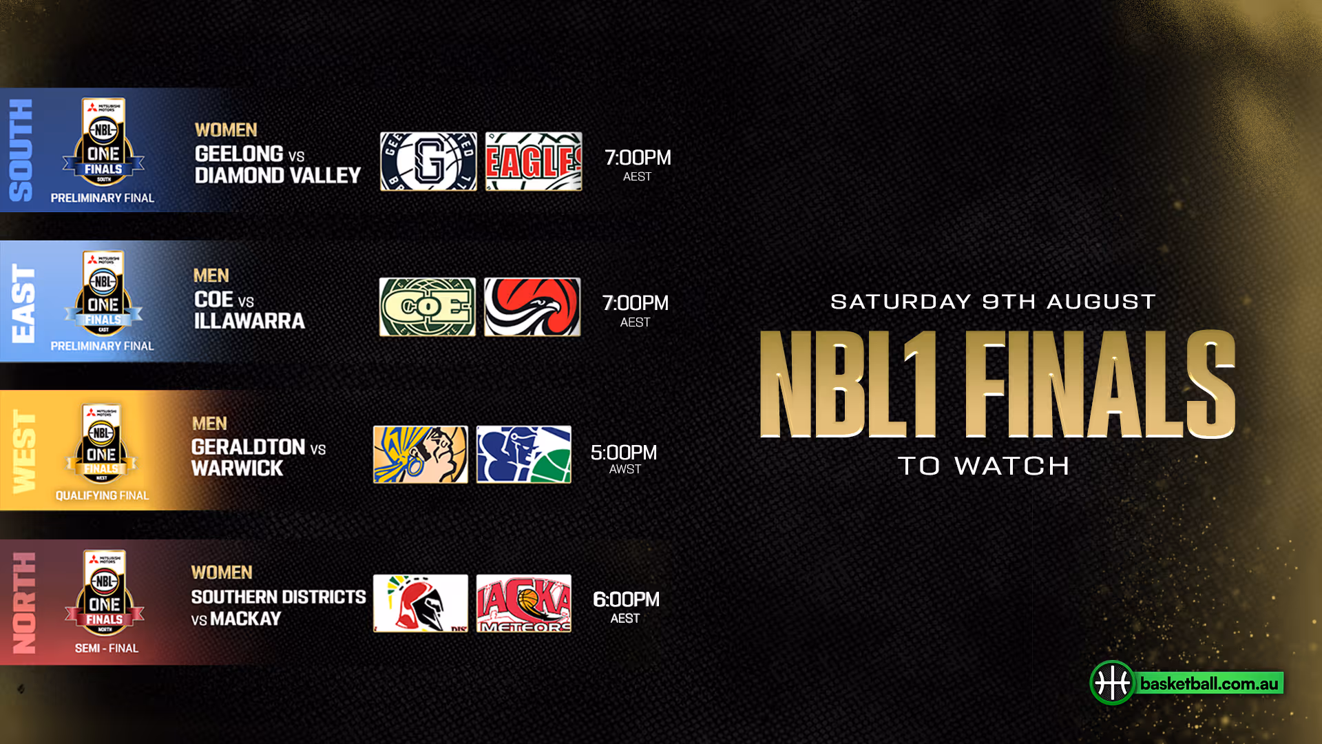 Watch Live: Saturday Night NBL1 Finals