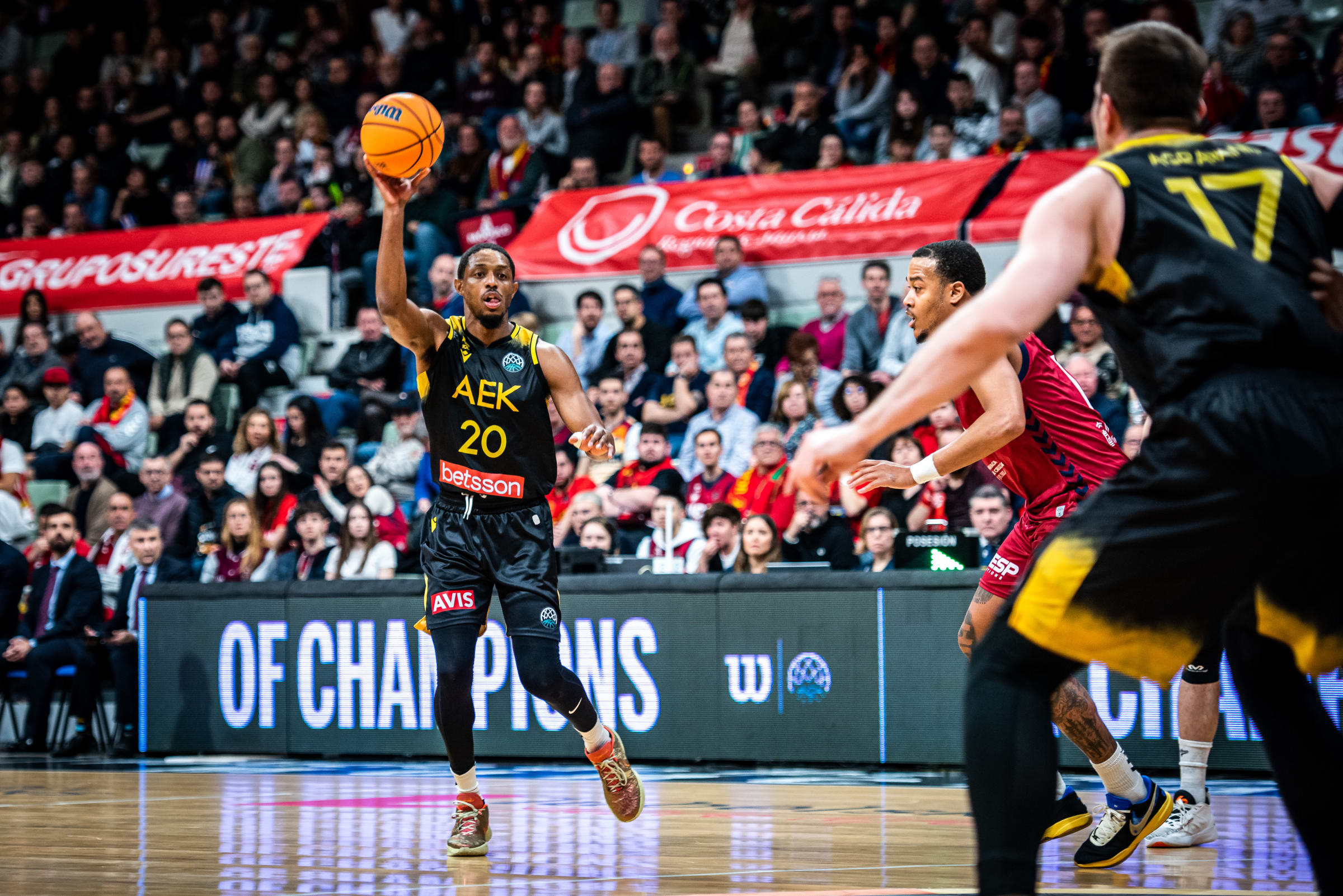 Brandon Knight runs the offense for AEK Athens in 2024