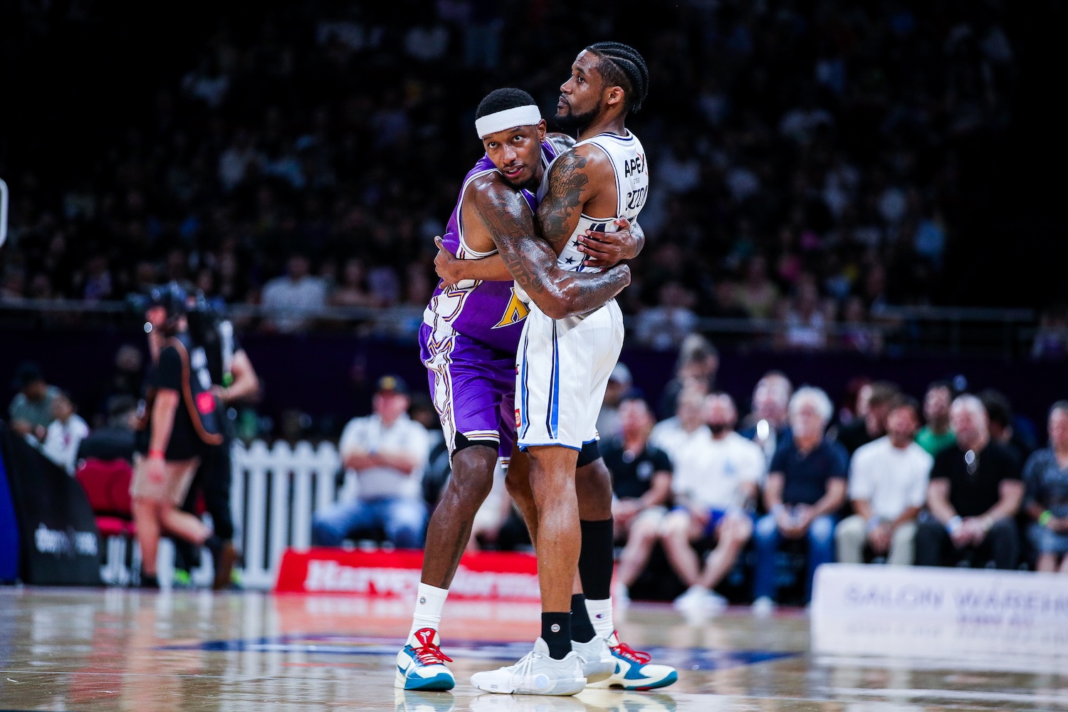 Kings forward Torrey Craig battles 36ers guard Bryce Cotton for position at Afterpay Arena in Sydney on October 11, 2026