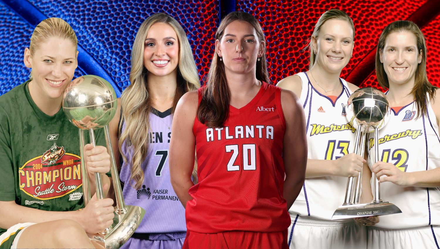 Lauren Jackson, Miela Sowah, Isobel Borlase, Penny Taylor and Belinda Snell