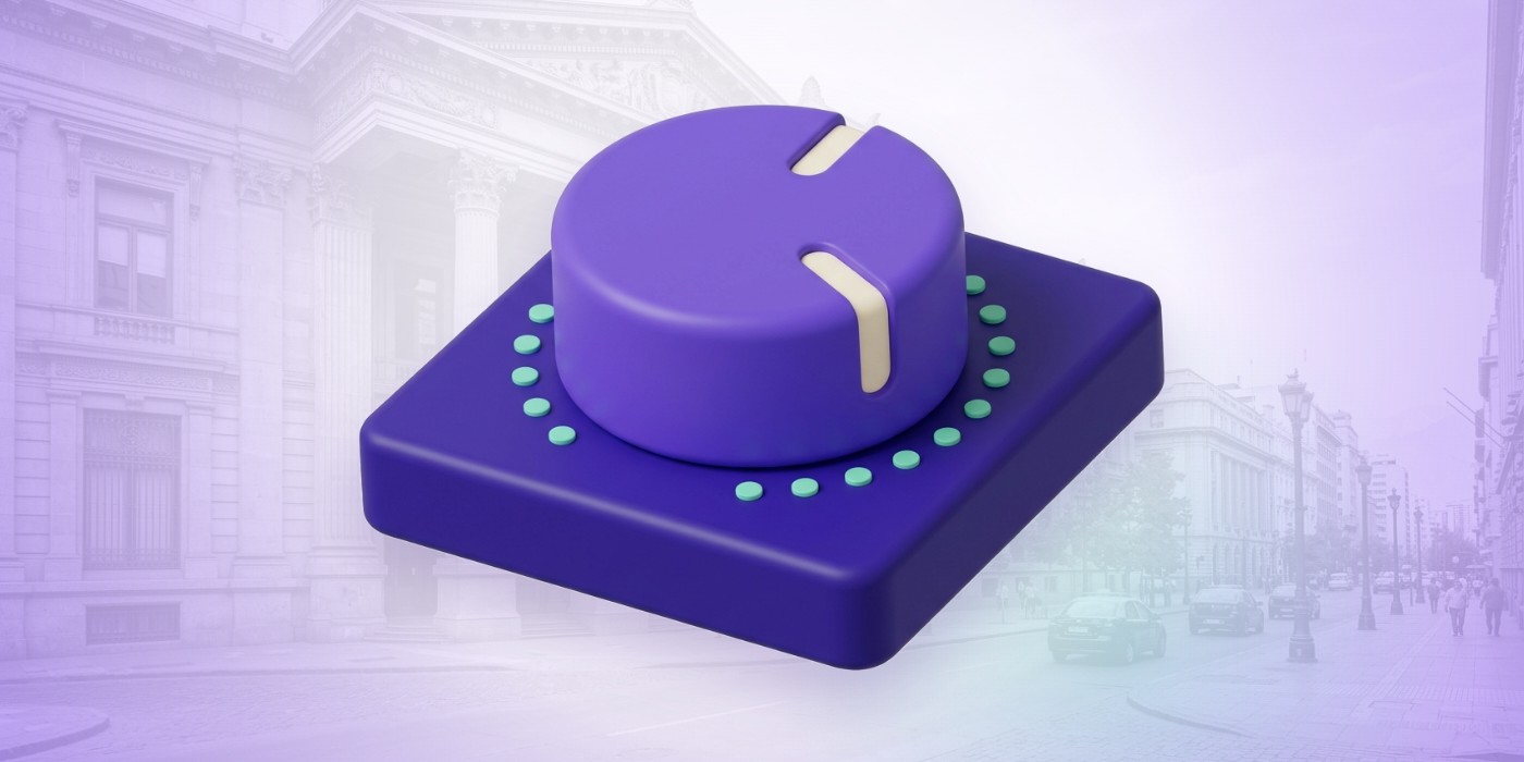 Perilla de control en 3D, la tasa del Banco Central sin moverse