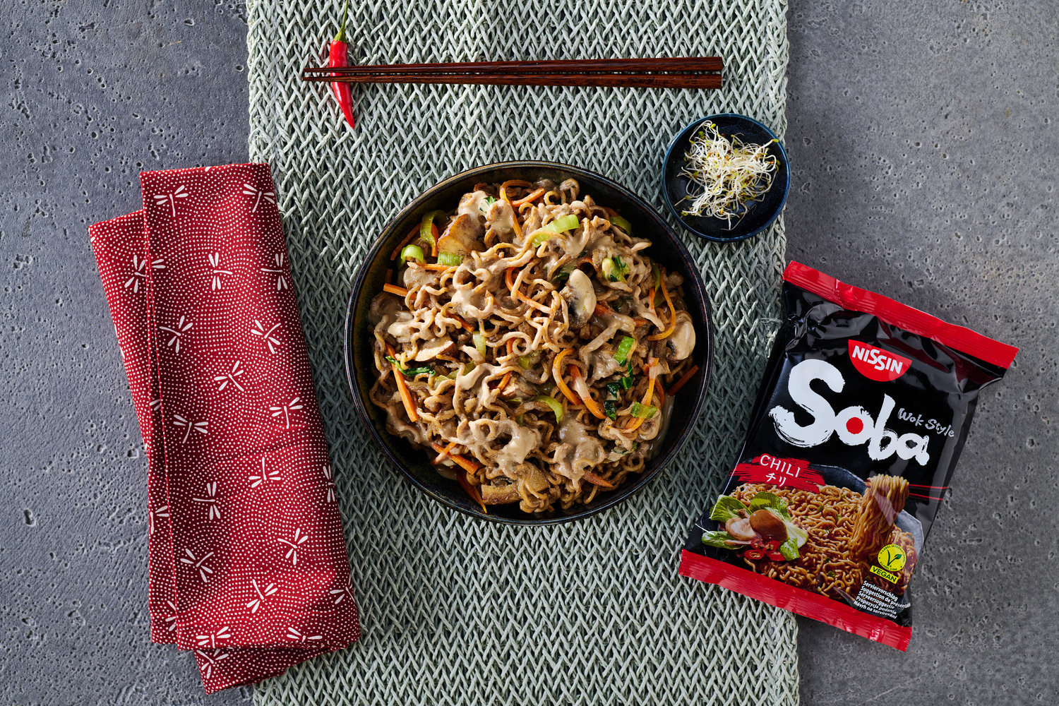 Creamy Vegan Soba Bag Chili - Peperoncino Vegano