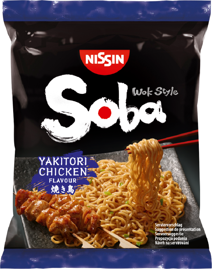 Cup Noodles Soba Wok Style stegte japanske instantnudler Japan Pose Yakitori Chicken Flavour lækker