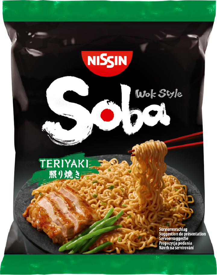 Cup Noodles Soba Wok Style stegte japanske instantnudler Japan Pose Teriyaki Chicken Flavour lækker