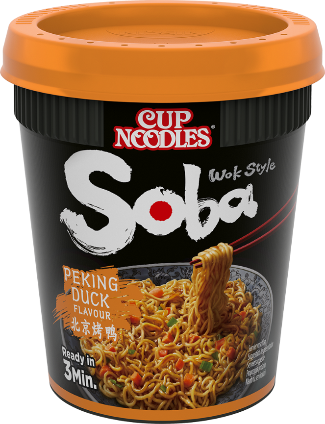 Cup Noodles Soba Wok Style fried japanese instant noodles Peking Duck flavour Asian Blast delicous