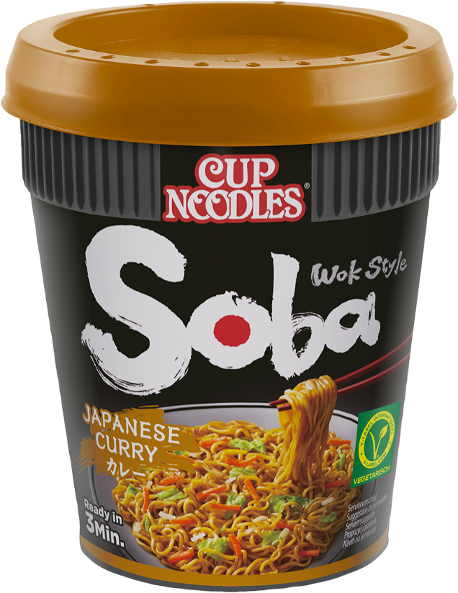 Cup Noodles Soba Wok Style fried japanese instant noodles Japan Japanese Curry Asian Blast delicous vegetarian