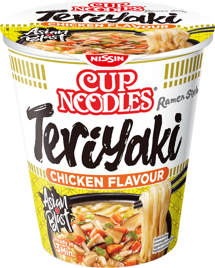 Cup Noodles Ramen Style japanese instant noodle soup Chicken Teriyaki Flavour Asian Blast delicious 