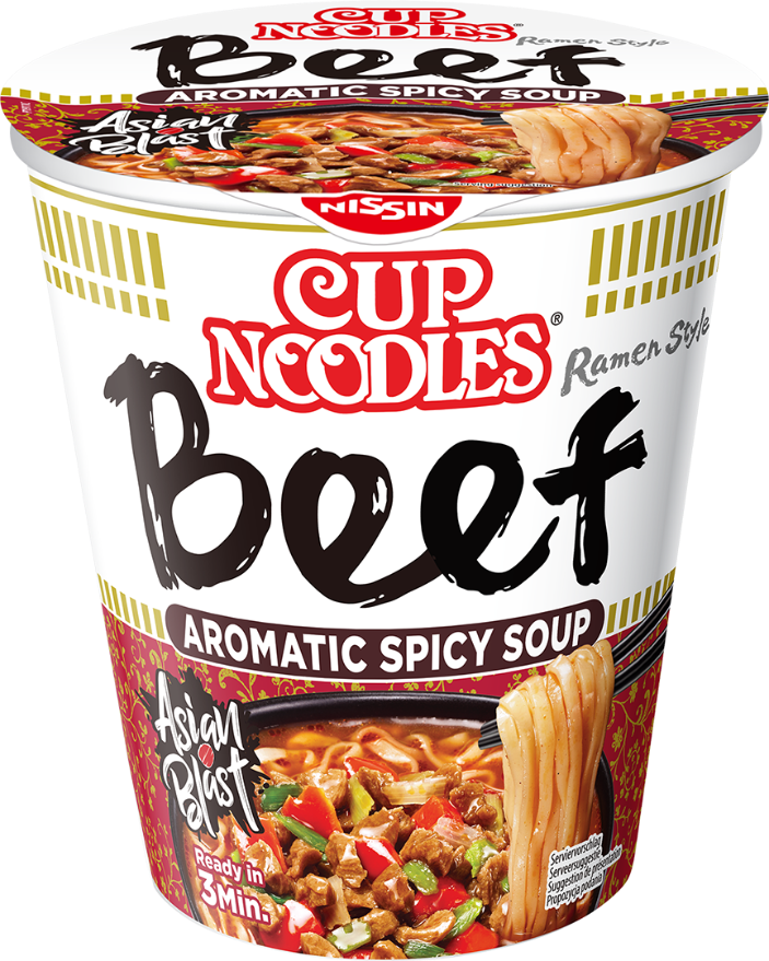 Cup Noodles Ramen Style japanese instant noodle soup Beef Flavour Asian Blast delicious 
