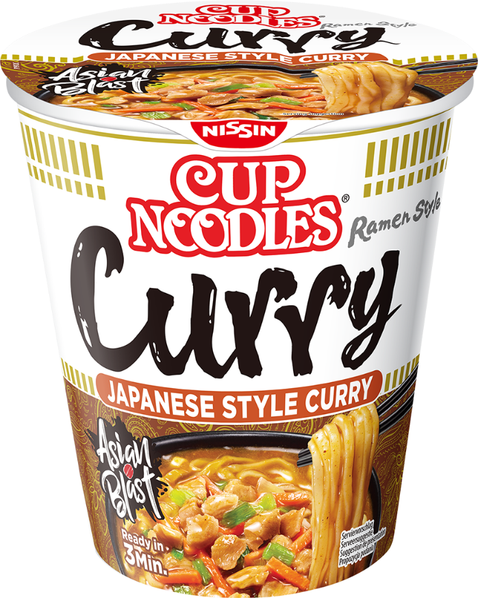 Cup Noodles Ramen Style japanese instant noodle soup Curry Flavour Asian Blast delicious 