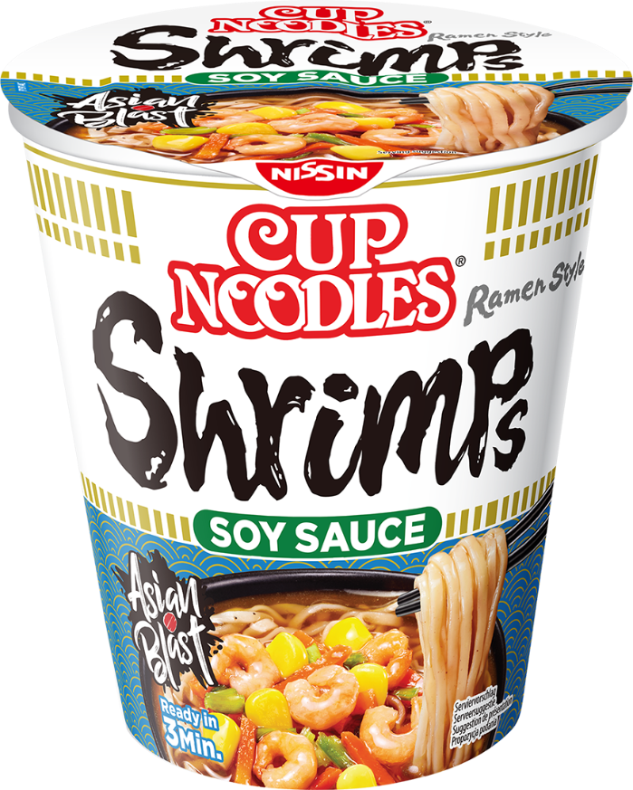 Cup Noodles Ramen Style zuppa di noodles istantanei giapponesi Shrimps Flavour Asian Blast delizioso