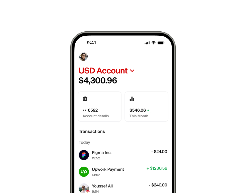 USD Account with ACH details