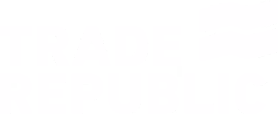 Logos blanches de trad flights republic sur fond transparent.