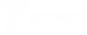 Yomoni company logo with stylized Y and text in white.