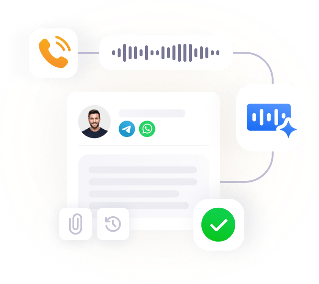 Automatic call transcription in the customer profile